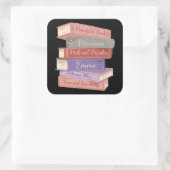 De romans van Jane Austen V Vierkante Sticker (Tas)
