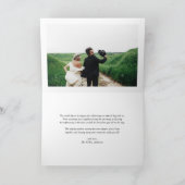 De romantische Foto van het Huwelijk van het Bedankkaart (Binnen)