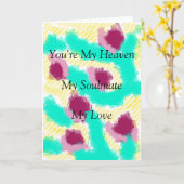 De Romantische kaart van het huwelijk (Gele Bloem)