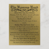 De Romeinen Road Sinner's Prayer Goud Zwart Briefkaart (Voorkant)