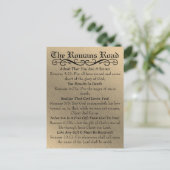 De Romeinen Road Sinner's Prayer Goud Zwart Briefkaart (Staand voorkant)