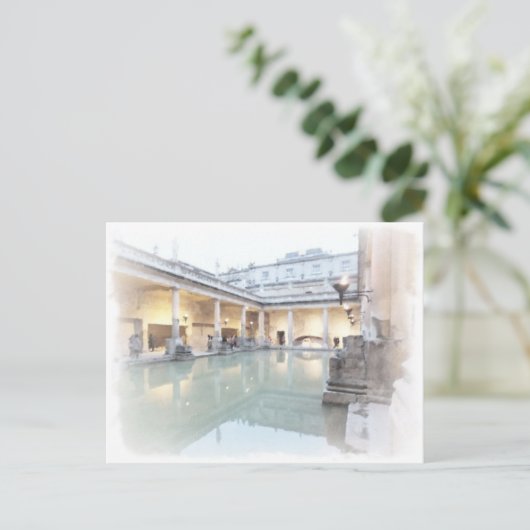 De Romeinse baden, Bath Briefkaart (Staand voorkant)