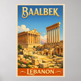 De Romeinse Ruïnes van Baalbek - Reis naar het ver Poster