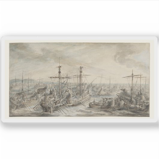 De Romeinse vloot overwon de Carthagers Sticker (Voorkant)