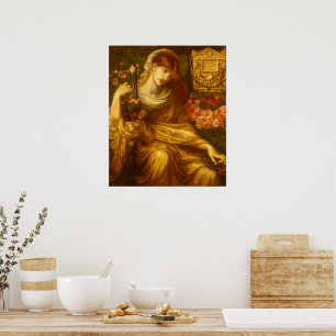 De Romeinse weduwe door Dante Gabriel Rossetti Poster