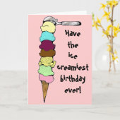 De Romigste Verjaardag van het ijs Kaart (Gele Bloem)