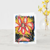 De rommelige bloem (leeg van binnen) kaart (Gele Bloem)