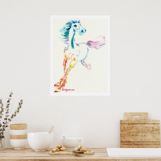 De Romping Horse Print en Poster (Keuken)