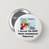 De ronddraaipunt Agitator ZAP Ronde Button 5,7 Cm (Voorkant /achterkant)