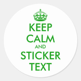 De ronde houdt Kalme Stickers in groene