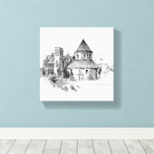 De ronde kerk canvas afdruk (Insitu (Houten vloer))