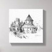 De ronde kerk canvas afdruk (Voorkant)