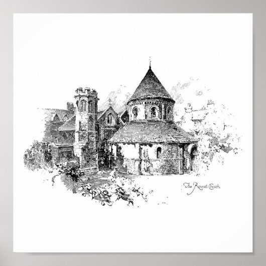 De ronde kerk poster (Voorkant)