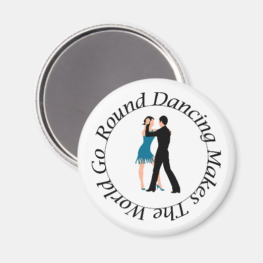 De ronde Magneet van de Dans (Voorkant / Achterkant)