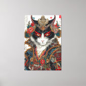 De Ronin kat | Ukiyo-e Samurai Warrior Canvas Afdruk (Voorkant)
