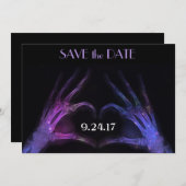 De röntgenhanden maken Hart sparen de Datum Save The Date (Voorkant / Achterkant)