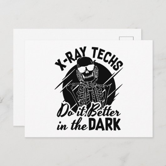 De röntgentechnieken doen het beter in de donkere  briefkaart (Voorkant / Achterkant)