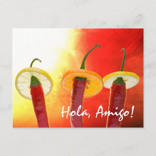 De Rood, De Heet, De Chili Briefkaart (Voorkant)