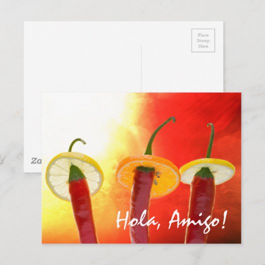 De Rood, de Hete, de Chili Briefkaart (Voorkant / Achterkant)