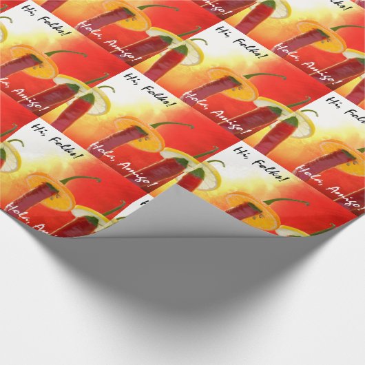 De Rood, de Hete, de Chili Cadeaupapier (Hoek)