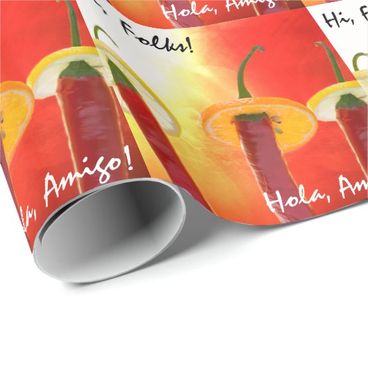 De Rood, de Hete, de Chili Cadeaupapier (Rol Hoek)