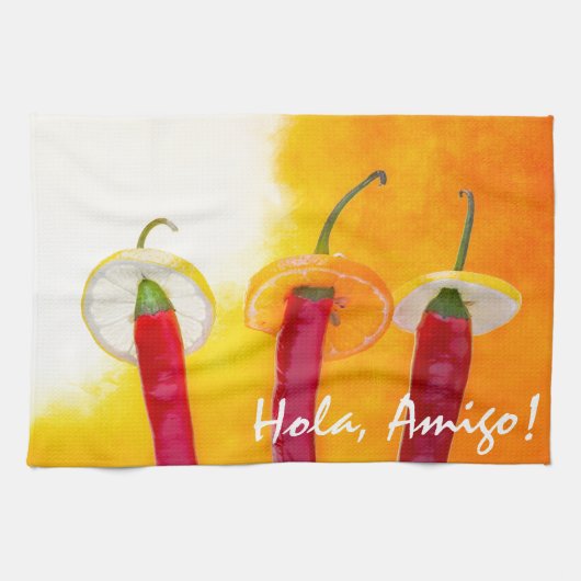 De Rood, de Hete, de Chili Theedoek (Horizontaal)