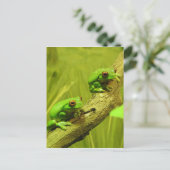 De rood-eyed Kikkers van de Boom Feestdagenkaart (Staand voorkant)