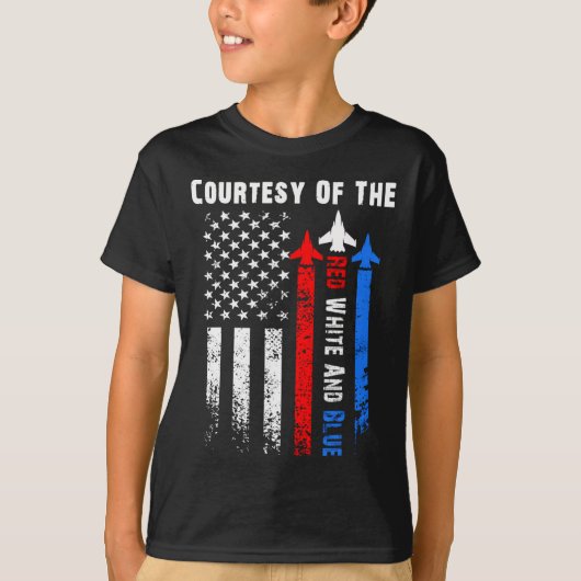 De Rood Wit En Blauw 4 Juli Patriottisch T-shirt (Voorkant)