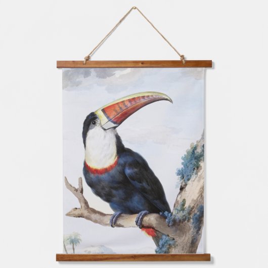De roodbilled Toucan (1748) van Aert Schouman Hangend Wandkleed (Voorkant)