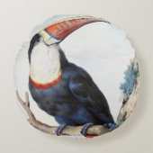 De roodbilled Toucan (1748) van Aert Schouman Rond Kussen (Voorkant)