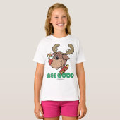 de Roodgestreepte rendiersoort T-shirt (Voorkant volledig)