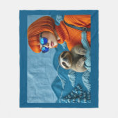De roodharige en de luiaard fleece deken (Voorkant)