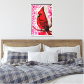 DE ROODKARDINAAL CANVAS AFDRUK (Insitu (Slaapkamer))
