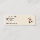 De roodkeelachtige of robijnrode kolibrie mini visitekaartje (Achterkant)