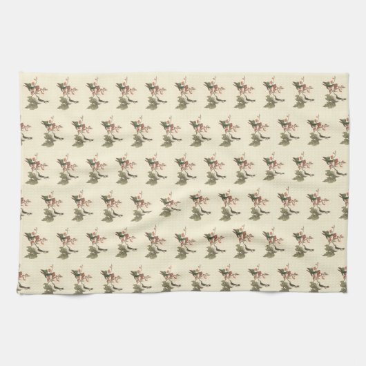 De roodkeelachtige of robijnrode kolibrie theedoek (Horizontaal)