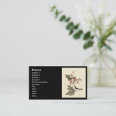 De roodkeelachtige of robijnrode kolibrie visitekaartje (Staand voorkant)