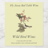 De roodkeelachtige of robijnrode kolibrie wijn etiket (Enkel label)