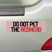 De roodkop niet bemesten bumpersticker (Op auto)
