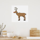 De Roodneus Rendier Poster (Keuken)