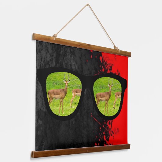De rooftijger van de Gazelle Hangend Wandkleed (Gebogen)
