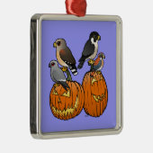 De Roofvogels van Birdorable op Pompoenen Metalen Ornament (Rechts)