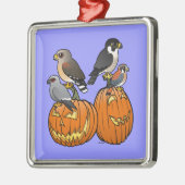 De Roofvogels van Birdorable op Pompoenen Metalen Ornament (Links)