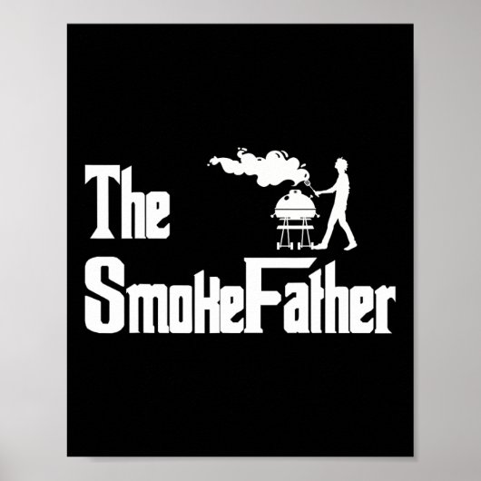 De Rook Vader Grilling Bbq Vaderdag Poster (Voorkant)