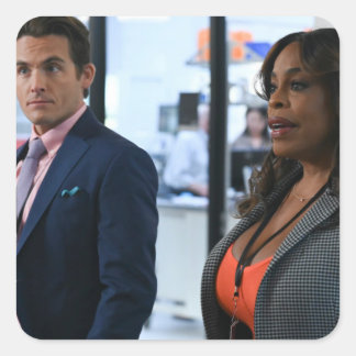 De rookie TV Vierkante Sticker