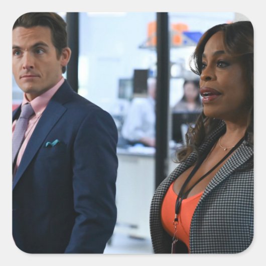 De rookie TV Vierkante Sticker (Voorkant)