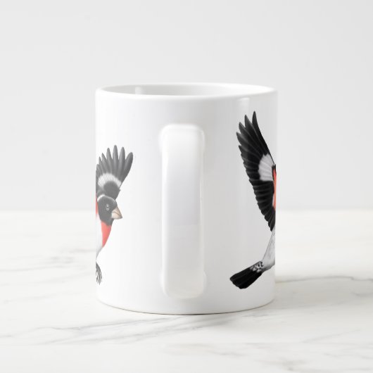 De Roos Breasted Grosbeak Jumbo Mok (Achterkant)