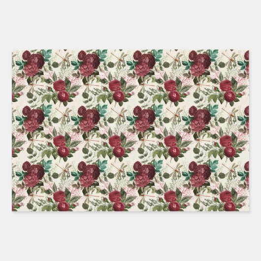 De Roos- en Dragonfly-reeks (ontwerp 5) Inpakpapier Vel (Voorkant 2)