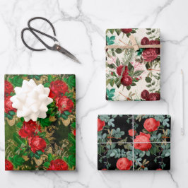 De Roos- en Dragonfly-reeks (ontwerp 5) Inpakpapier Vel