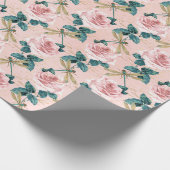 De Roos en Dragonfly serie (Design 6) Cadeaupapier (Hoek)