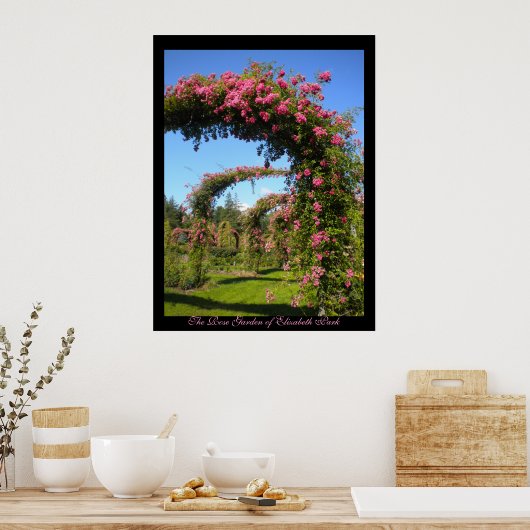 De Roos tuin van het Poster Elizabeth Park (Keuken)